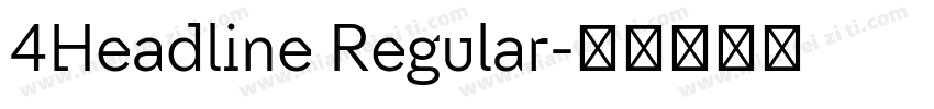 4Headline Regular字体转换